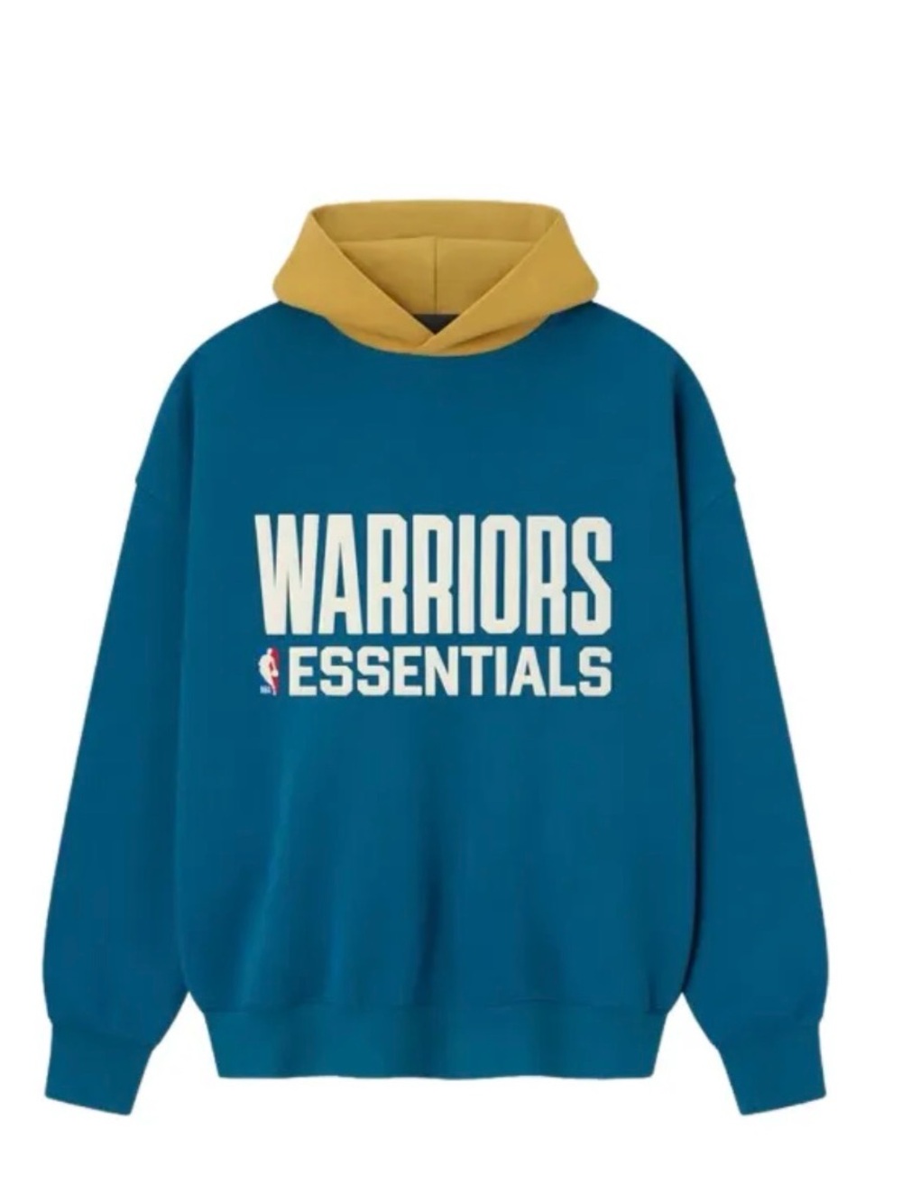 Fear of God Teal Blue Sweatshirt with Gold Hood